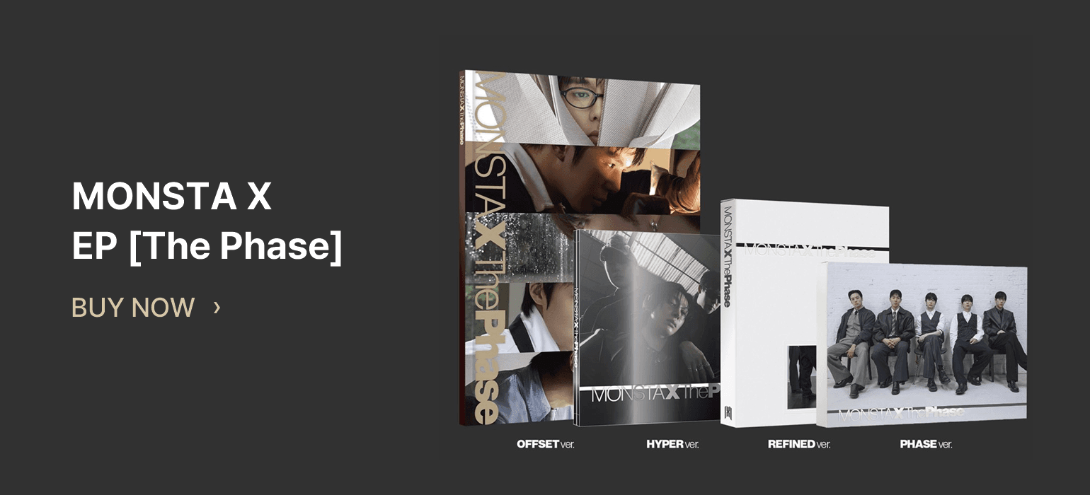 MONSTA X The Phase EP - OFFSET, HYPER, REFINED and PHASE versions, now shipping