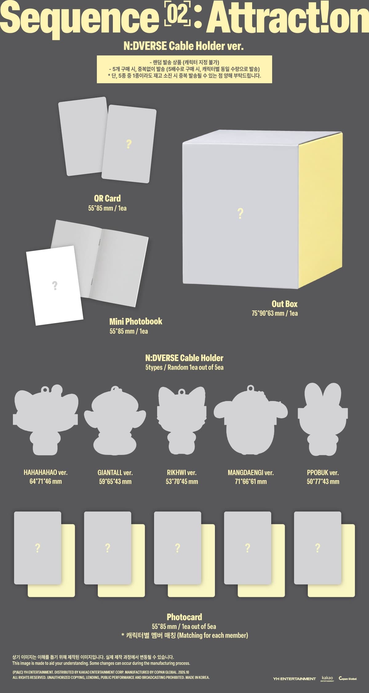 AND2BLE Sequence 02: Attraction N:DVERSE Cable Holder Ver. package contents