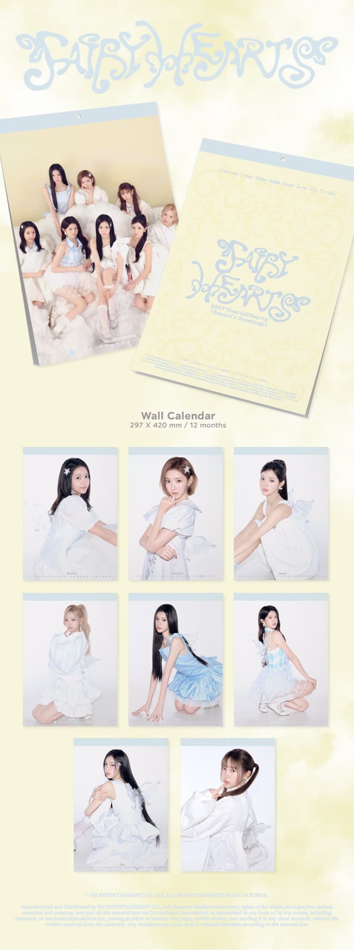 Hearts2Hearts 2027 Wall Calendar official contents