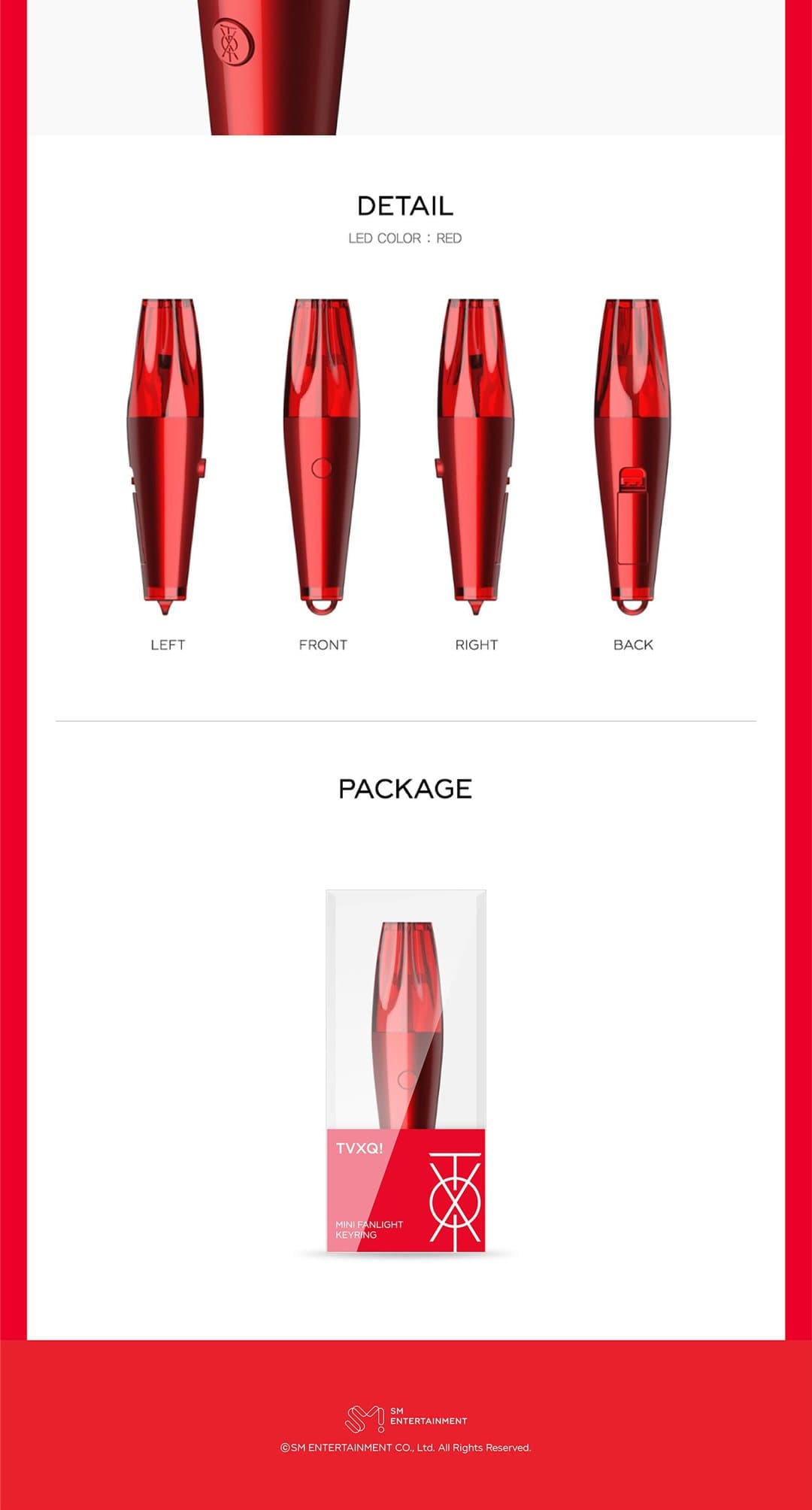 TVXQ! Mini Fanlight Keyring product details 2