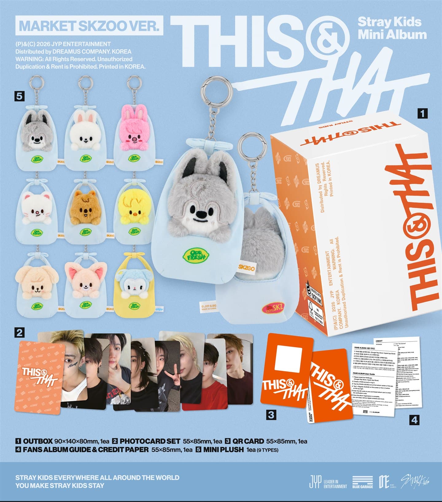Stray Kids THIS & THAT MARKET SKZOO Ver. package contents