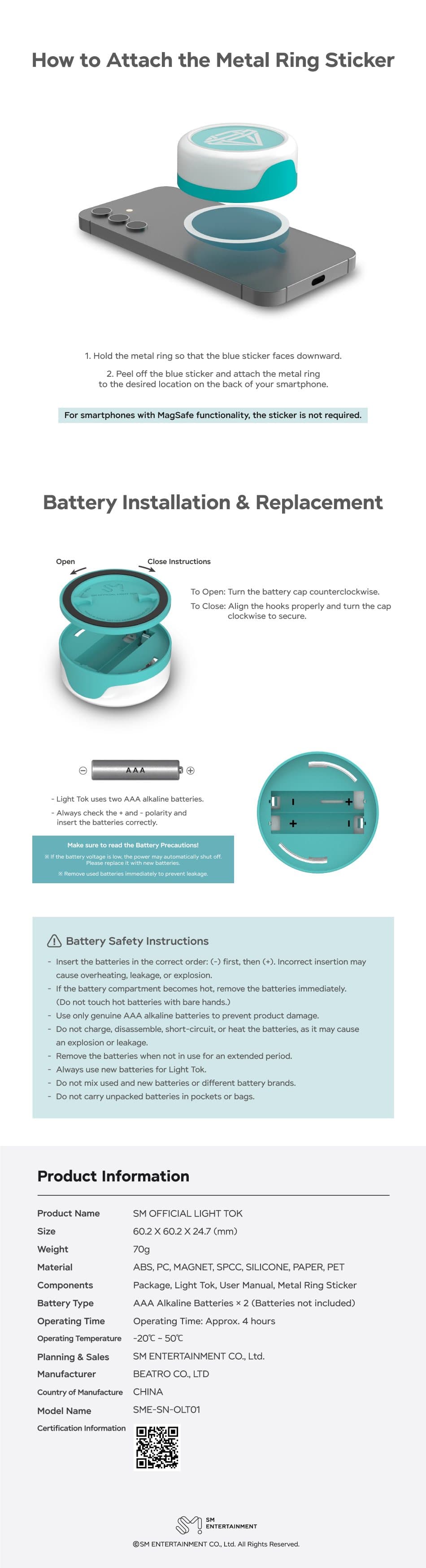 SHINee Official Light Tok product details 3