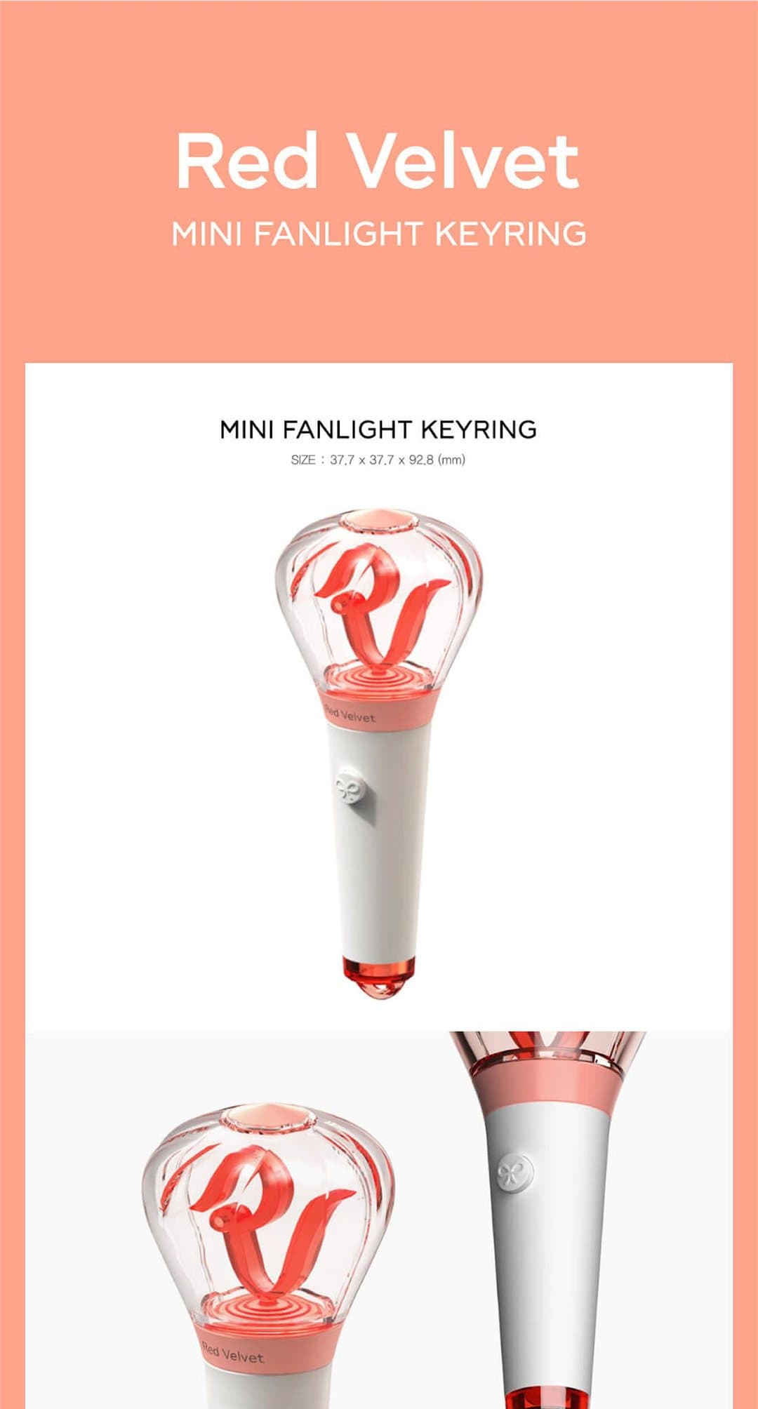 Red Velvet Mini Fanlight Keyring product details