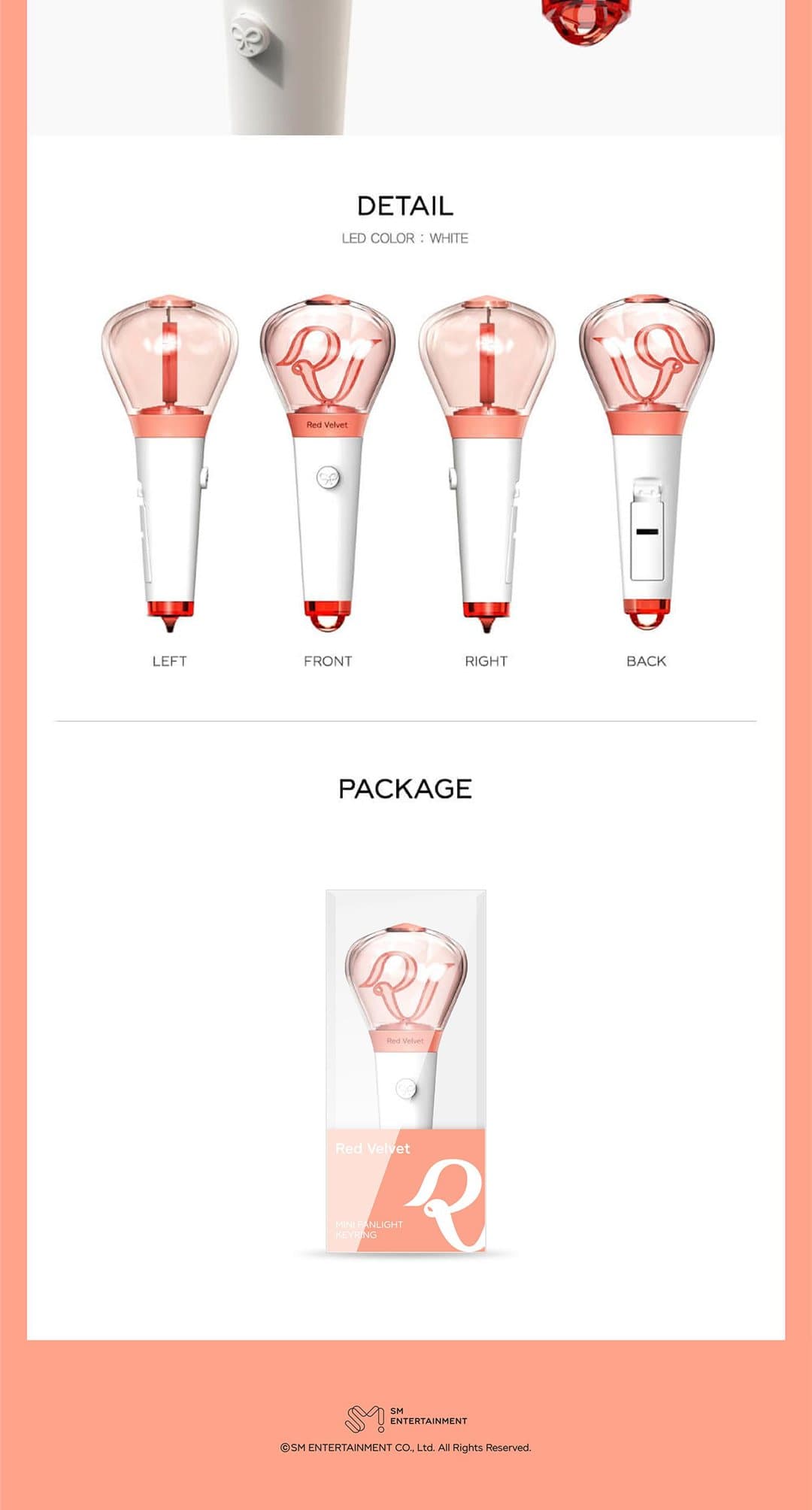Red Velvet Mini Fanlight Keyring product details 2
