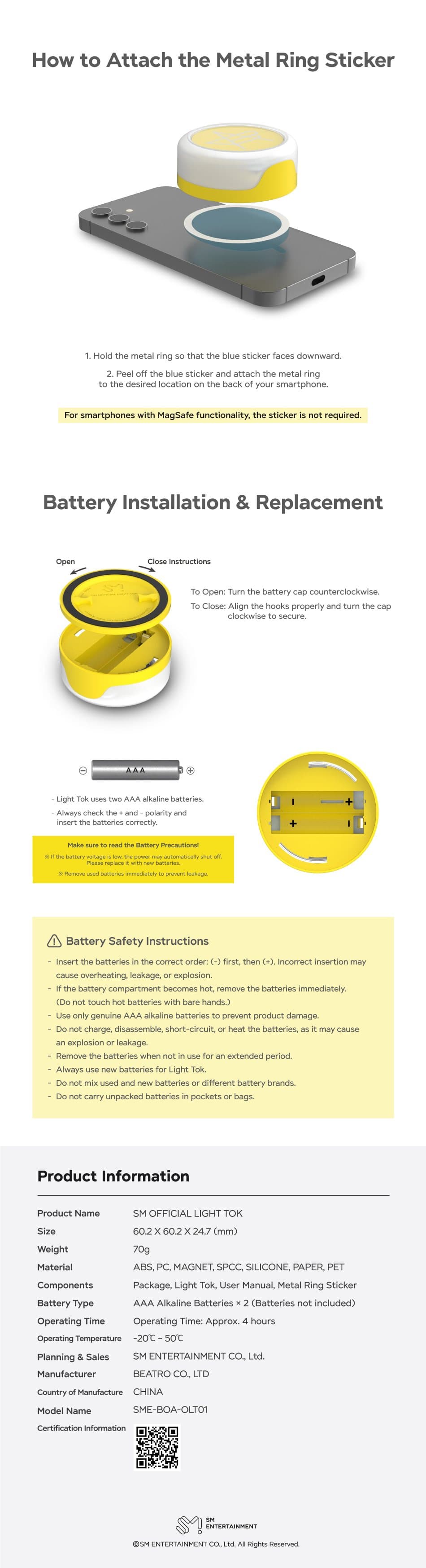BoA Official Light Tok product details 3