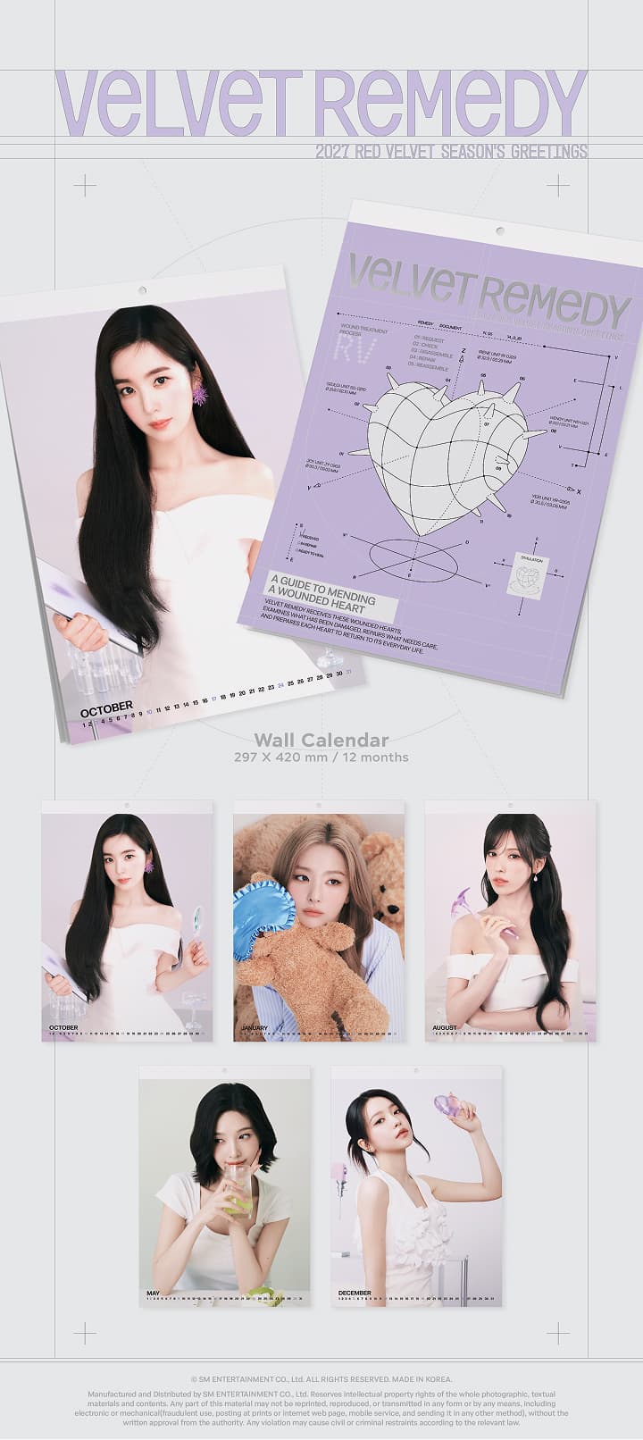 Red Velvet 2027 Wall Calendar official contents