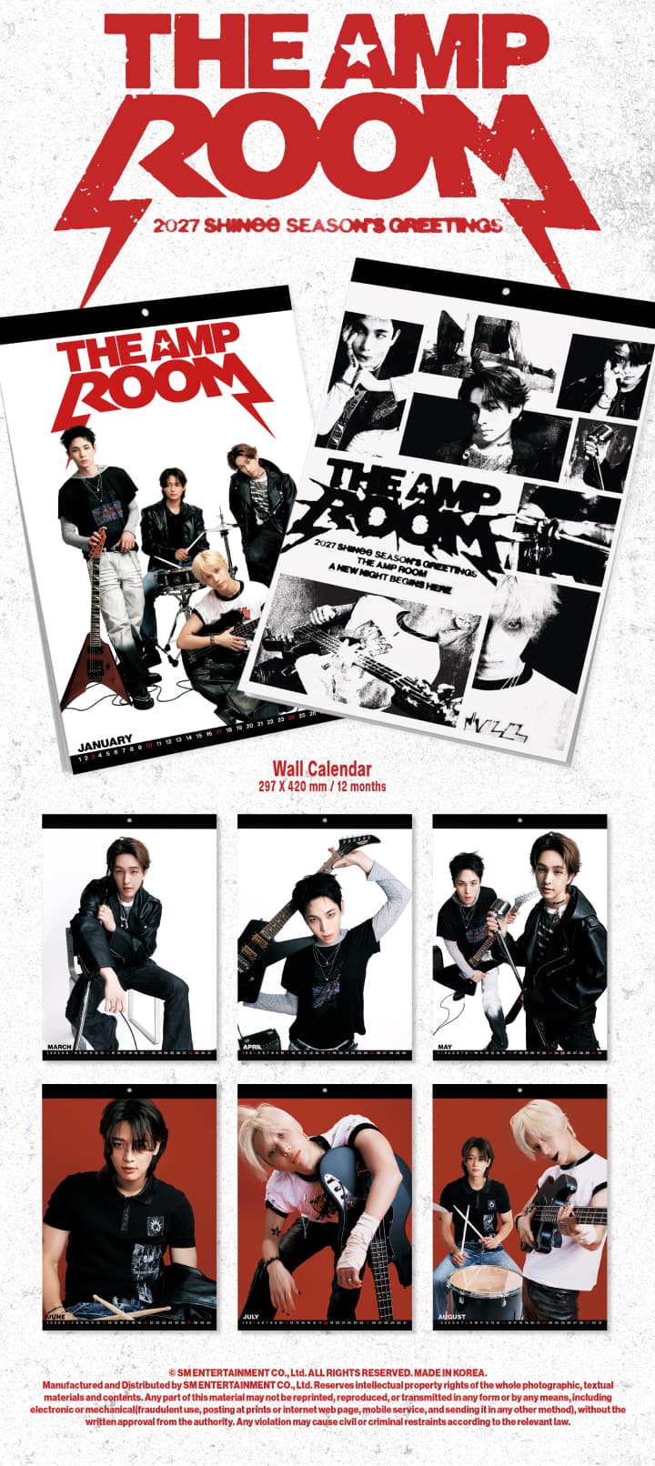 SHINee 2027 Wall Calendar official contents