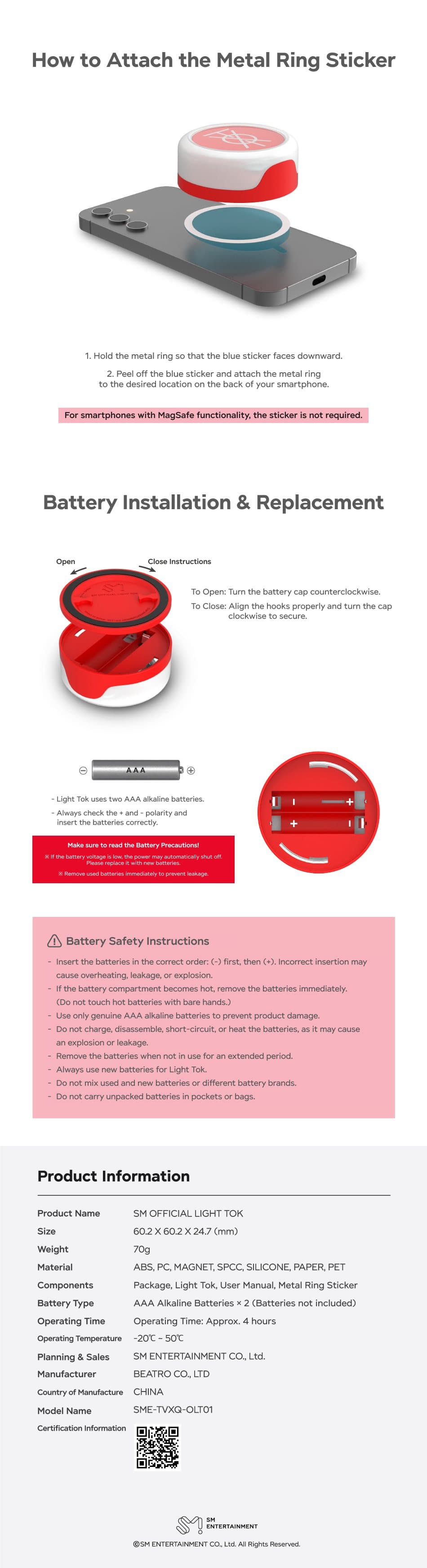TVXQ! Official Light Tok product details 3