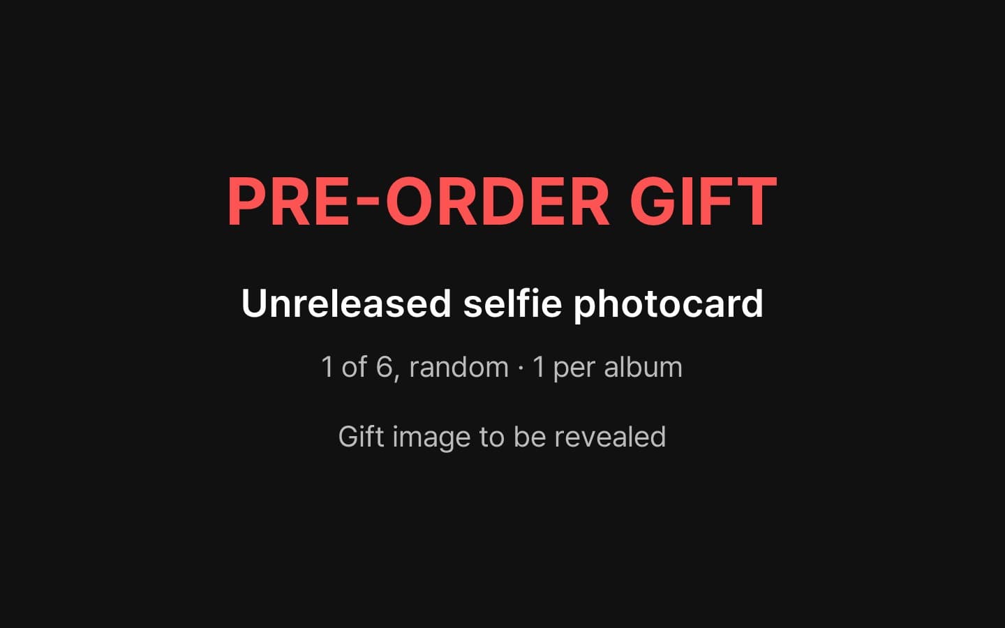 TWS TO US pre-order gift: unreleased selfie photocard