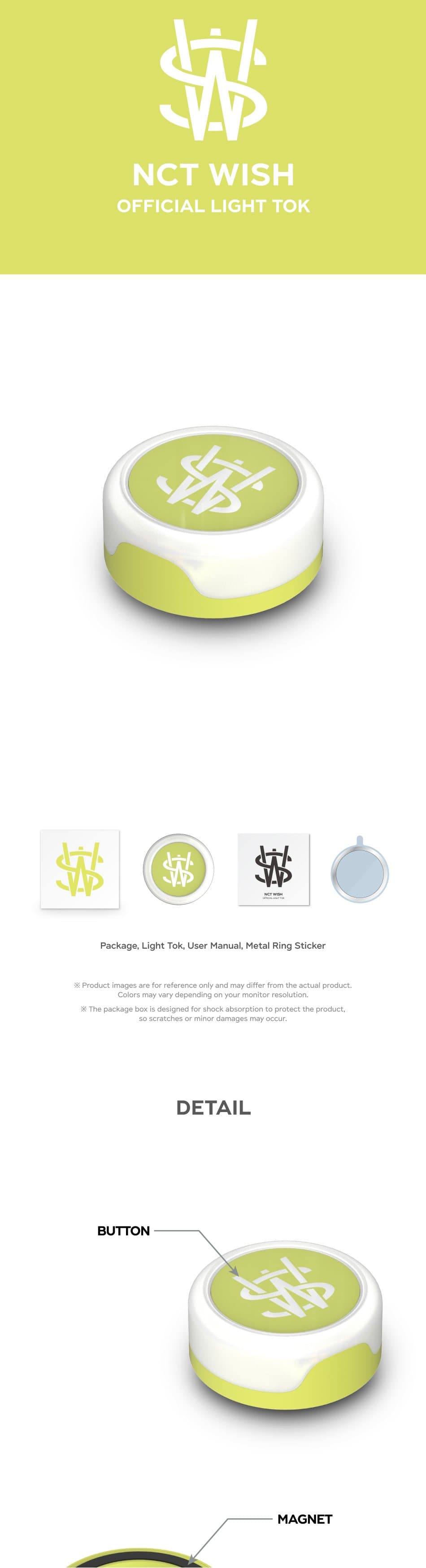 NCT WISH Official Light Tok product details