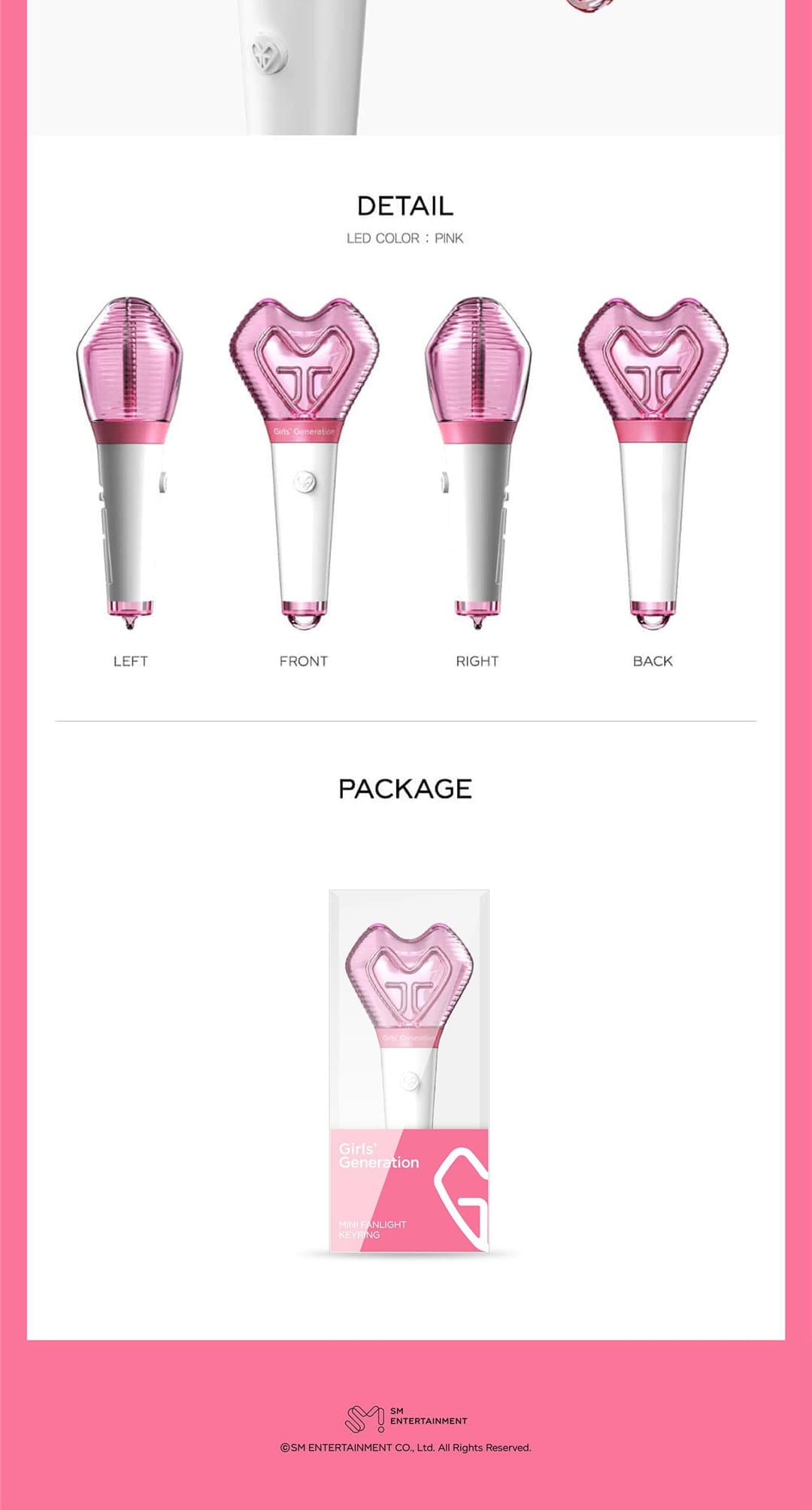 Girls' Generation Mini Fanlight Keyring product details 2