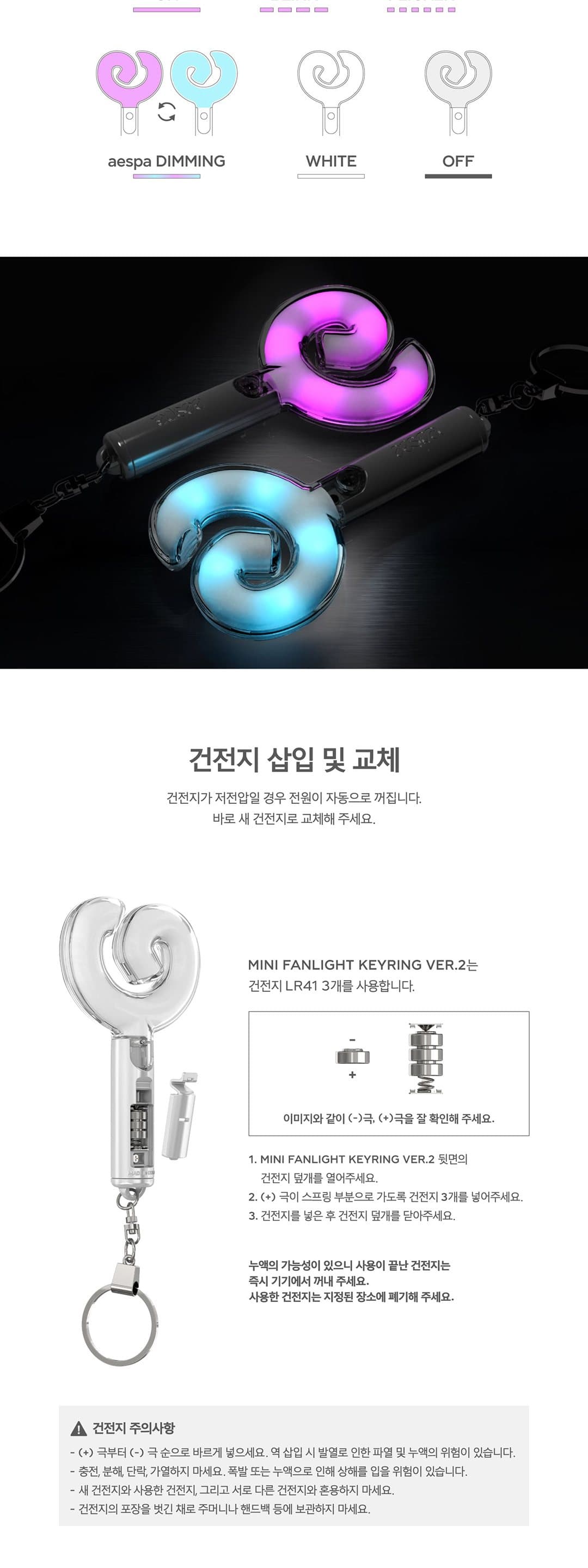 aespa Mini Fanlight Keyring VER.2 product details 3