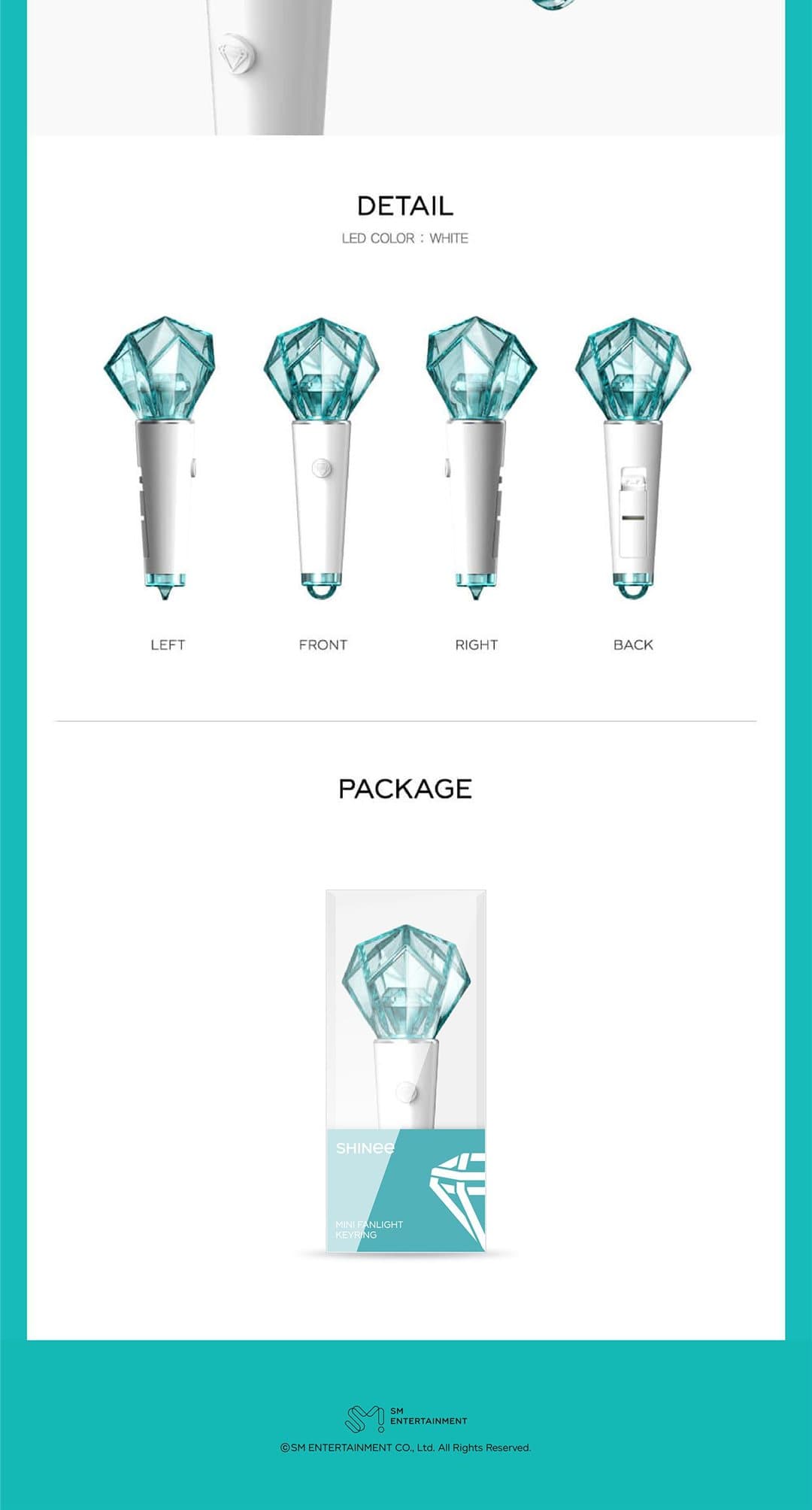 SHINee Mini Fanlight Keyring product details 2