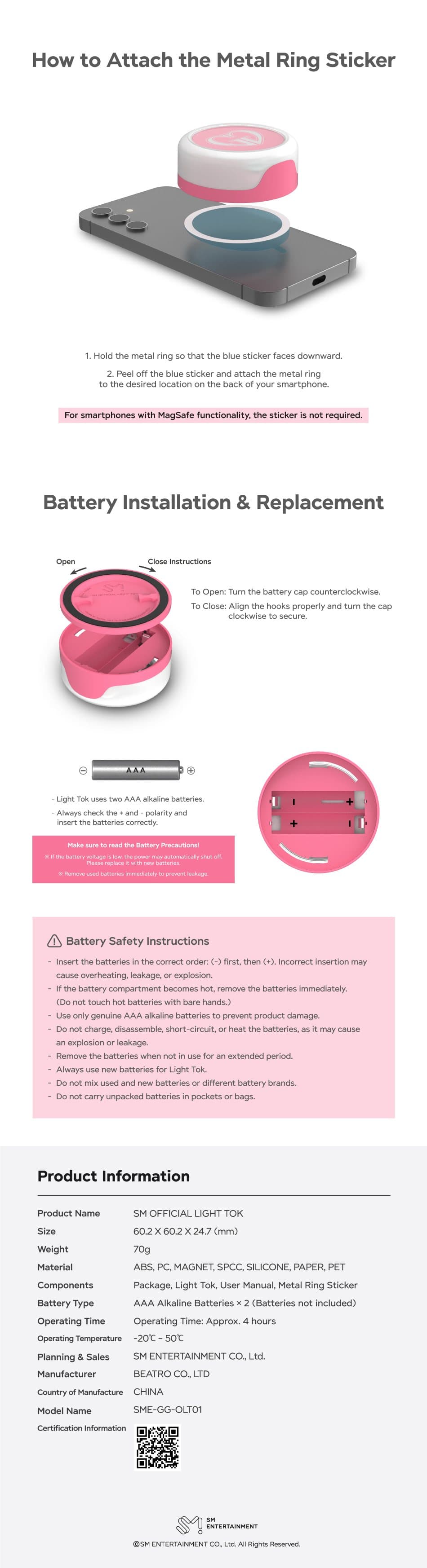 Girls' Generation Official Light Tok product details 3